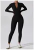 Skinny Sport Jumpsuit Women Casual White Long Sleeve Bodycon One Pieces Sexy Club Outfits Body Yoga wear Autumn Overalls 231229