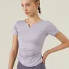 Lu Align Lu Yoga Sport Top T-Shirt Vnazvnasi Gym Damen Sport Slim Kurzarm Fitness Crop Top Active Running Gym Shirt Workout Tops für Damen LL Lemon