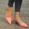Boots Women's High Heels Multicolor Pointed Sandals 2022 Spring Daily Commuter Banquet PU Leather Pumps Women Pure Color Fashion Shoes