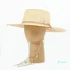 Berets Luxury Designer Brand Big Beach Hats For Women Fashion Shell Strap Sun Hat Ladies Sombrero Straw Elegant Wide Brim Cap