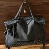 Evening Bags Women's Suede Commuter Shoulder Bag Large Black Nubuck Leather Ladies Retro Handbag Metal Rivet Decoration Female Crossbody