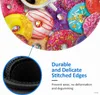 Mouse Pads Wrist Rests Colorful Coffee and Donuts Print Mouse Mat with Non-Slip Rubber Base Cute Round Mousepad for Laptop Computer Office 7.9x7.9 Inch