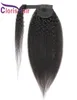 Kinky Straight Ponytails 100% Brésilien Cheveux Humains Wrap Autour Clip Dans Les Extensions Pour Les Femmes Noires Grossier Yaki Véritable Queue De Poney Postiche2266765