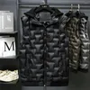 Gilet da uomo invernali spessi da uomo taglie forti 8XL moda casual tinta unita giacca senza maniche gilet con cappuccio da uomo grande