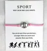 10pcslot Baseball Softball Charm Wax Cords Bracelets Sports Women Men Boys Girls Unisex Fashion Jewelry Friendship Jewelry Gift9045714