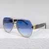 Mens Designer Brand Sunglasses Mens Womens Silver Butterfly Frame Gray Lens UV400 Fashion Elegant Style Sunglasses 1595