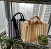 Sacchetti donne della Corea del Sud Simple Tela Borse Ins Occiglia a strisce fresche La borsa trasversale portatile Piccola borsetta