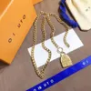 Luxury 18k Gold-plated Necklace Popular Brand Oval Pendant Necklace Designer Jewelry Long Chain High-end Design Accessories Select285V