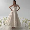 Stunning Flower Prom Dresses with Cape Sweetheart Ruffles Ankle Length Formal Evening Party Gown Satin Short A Line vestidos de novia