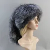 Роскошная женская русская ушанка-траппер, шапка-бомбер из натурального лисьего меха, шапки из лисьего меха, купольная монгольская шапка, шапка из натурального меха енота 231228