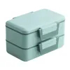 Dinnerware BPA Free And Odor Bento Lunch Box 2 Layer Container Suitable For Home Made Delicacies Portion Control