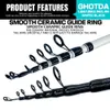 5.2 1 고속 회전 금속 낚시 릴 1000-4000 시리즈 그룹 231228이 포함 된 GDA Ultra-Light Telescopic Lure Rod 1.6 -2.4m