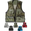 Mannen Zomer Vest Outdoor Multi-zakken Pography Mannen Vissen Vest Mesh Mannelijke Vest Mannen Vissen Vest Pography Kleding 231228