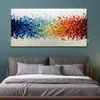 Arthyx-faca de paleta artesanal pintura a óleo abstrata em tela tamanho grande arte de parede para sala de estar decoração de casa imagem moderna 231228