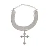 Fantastisk kvinnlig designer hängen halsband diamanter lady smycken aaa för fest gåva 2 color no381