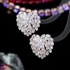 Boucles d'oreilles tendance coréenne en cuivre et Zircon, bijoux de luxe pour Banquet de mariage, breloque pour femmes, accessoires de mode, cadeau, 2023