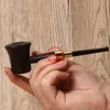 Latest Mushroom Style Natural Wood Pipes Filter Hole Bowl Portable Removable Innovative Herb Tobacco Cigarette Holder Smoking Wooden Handpipes Tube DHL