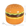 Lampes de table hamburger lampe avec taille-crayon forme créative conception de tuyau flexible 2 en 1 décoration de maison de chevet multifonctionnel