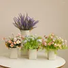 Decorative Flowers Artificial Flower Medium Bonsai Blooming Fake Plants Beautifying Home Decor Indoor Perennial Bedroom Decoration