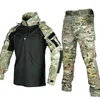 Survêtements pour hommes Costume tactique Hommes Chemise Pantalon 2 pièces Ensembles Camouflage extérieur Militaire Ripstop CS Paintball SWAT Tir