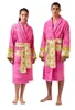 Mens Classic Cotton Bathrobe Men and Women Brand Sleepwear Kimono Warm Bath Robes Home Wear Unisex Bathrobes One Size 959