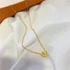 Pendant Necklaces Simple Plum Blossom Hard Gold Bracelet Jewelry Temperament Lasting Color Imitation Necklace Choker Female