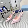 Women Sandals Designer Slides Brushed Leather Pumps Summer Screen-printed High Heels Fashion Flat Flip Flops Classic Shoes Without Box