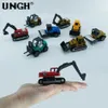 UNGH 4pcs set Mini Alloy Diecast Engineering Car Vehicle Excavator Truck Model Educational Toy for Children Boy Birthday Gift 231228