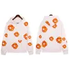 Off White Hoodie Designer Hoodie Mens Denim Flame-Print Casual Sweatshirt Svart tröjor för män och kvinnor som springer