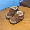 Ayakkabılar 2021 Toddler Snow Boot Kış Bebek Botları Erkekler İçin Bebek Botları Sıcak Peluş Dış Soft Soft Slip Çocuk Tabiatı 1 4 Yıl