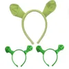Grünes Shrek-Stirnband aus Plüsch, für Halloween, Kinder, Erwachsene, Show-Haarreifen, Party-Kostümartikel, Maskerade-Partyzubehör 231228