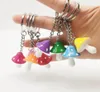 Cute Plant Mushroom Key Rings for Women Cartoon Resin 8 Color Keychains Girl Bag Pendant DIY Jewelry Gifts4363113