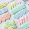 Baking Moulds Square Figure Rhombuses Frame Fondant Cake Skin Decorating Tool Plastic Paste Cutter Sugarcraft Molds