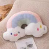 Cute Plush Rainbow Smile Heart Throw Pillow Colorful Unicorn Toy Cushion Pumpkin Sofa Home Decoration Throw Pillow 231228