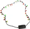 Intero 100 PZ 8 luci illuminazione Collana a Led Collane Lampeggiante Perline Giocattoli luminosi Regalo di Natale DHL Fedex 1296385