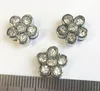 Pendanthalsband 50st 8mm Full Rhinestone Flower Slide Charms Letters Passar armbandsbälten