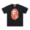 NIEUW A Bathing Ape Check by Bathing Tee Zwart/Beige T-shirt