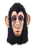 Engraçado cabeça de macaco máscara de látex rosto cheio máscara adulto respirável halloween masquerade fantasia vestido festa cosplay parece real1520373
