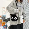 Kvällspåsar kvinnor crossbody väska liten telefon plånbok japansk stil plånböcker och handväskor tecknad plysch axel