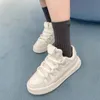 Classic Little White Shoes Designer Platform Casual Shoes Vintage Sneakers Calfskin Embossed Letter Leather Canvas Shoes Patched Nylon Trainers Platform Sneaker