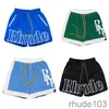 Projektantki szorty Rhude Summer Fashion Beach Pants Men High Quality Street Wear Red Blue Black Purple Mens Short Xocm U5HR