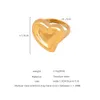 Women'S Heart Shaped Ring Stainless Steel Plated 18k Gold High Quality Fashion Jewelry Gift