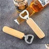 Openers Bottle Opener Beer Cap Wine Wooden Handle Stainless Steel Kitchen Tool Wood Party Supply For Man Drop Delivery Home Garden D Dhfml