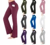 Pantaloni da yoga per donna, sport estivi, abbigliamento sportivo, gamba svasata, controllo della pancia, elasticizzato, asciugatura rapida, grigio scuro, vino, grigio ione, allenamento fitness9095727