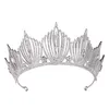 Prinsessan krona bröllop brud sjöjungfru kung drottning barock guld kristall krona pannband födelsedag kvinnor hår smycken tiara för flickor w261o