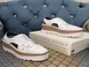 Sandálias femininas de couro de vaca branco estrela prateada Stella Mccartney plataforma sapatos femininos cunha