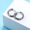 Boucles d'oreilles créoles en cuivre de haute qualité pour hommes et femmes, Punk gothique rond Hip Hop, accessoires cadeaux