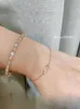 Bulgarie Carer Bracciale di design di lusso originale Bracciale con osso di serpente con diamanti bianchi per donna Bracciale stretto alla moda in oro rosa 18 carati