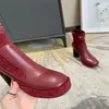 Moda casual cor combinando cabeça redonda botas de grife femininas all-match antiderrapante camurça bota cowboy tamanho 35-42