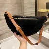 Bolso de cintura de diseñador para mujer, bolso esponjoso, bolsos cruzados, riñonera, maletín de hombro peludo, riñonera